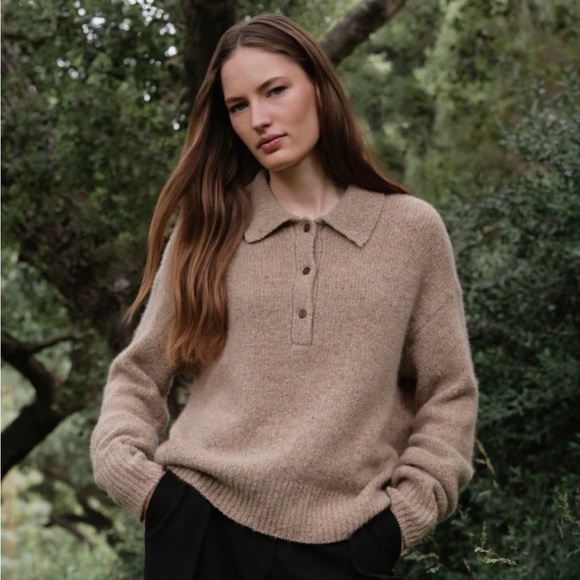 Jenni Kayne Sweaters - Jenni Kayne Cashmere Burke Polo Sweater